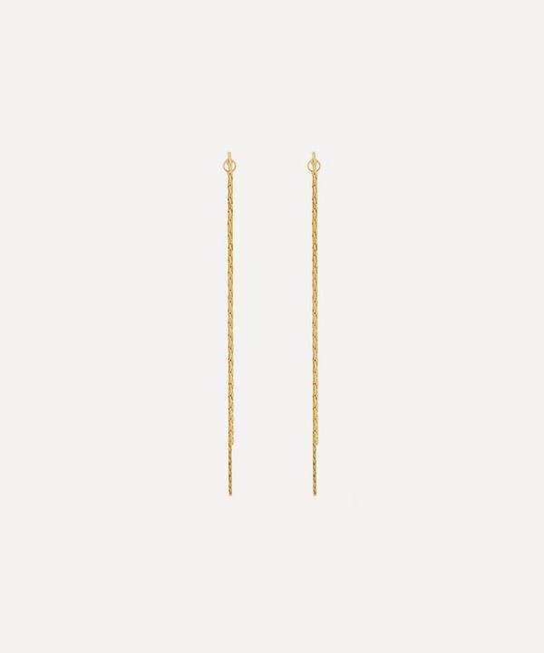 Anissa Kermiche - Gold-Plated Two Line Tassel Drop Earrings image number null