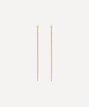 Anissa Kermiche - Gold-Plated Two Line Tassel Drop Earrings image number 0