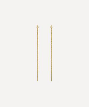 Anissa Kermiche - Gold-Plated Two Line Tassel Drop Earrings image number 0