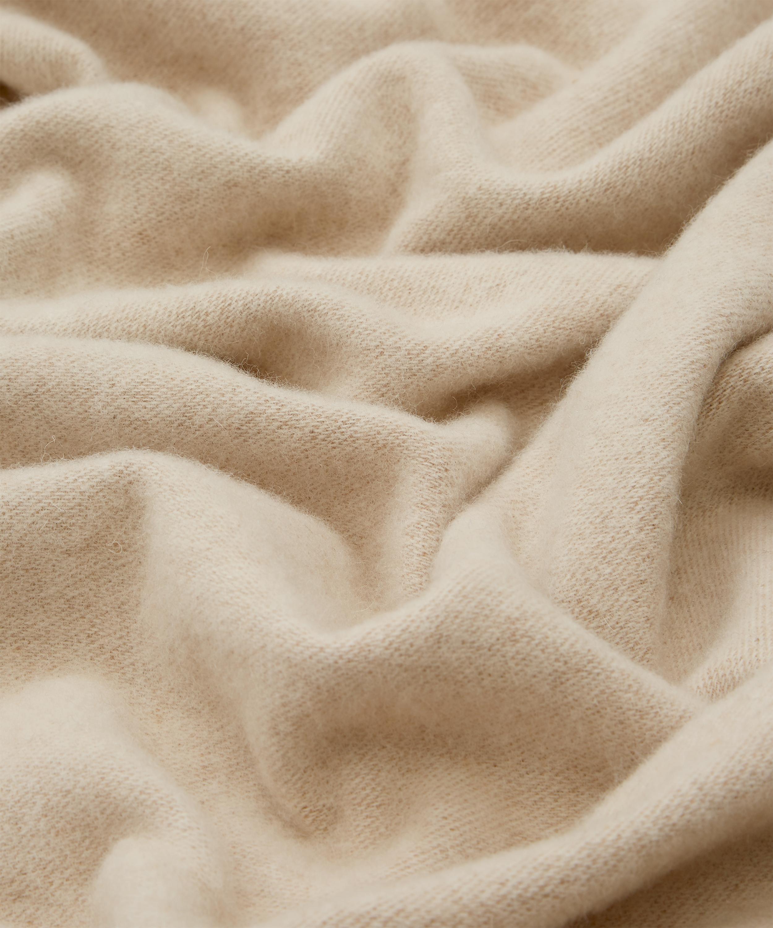 Ganni - Fringe Logo Recycled Wool-Blend Scarf image number 2