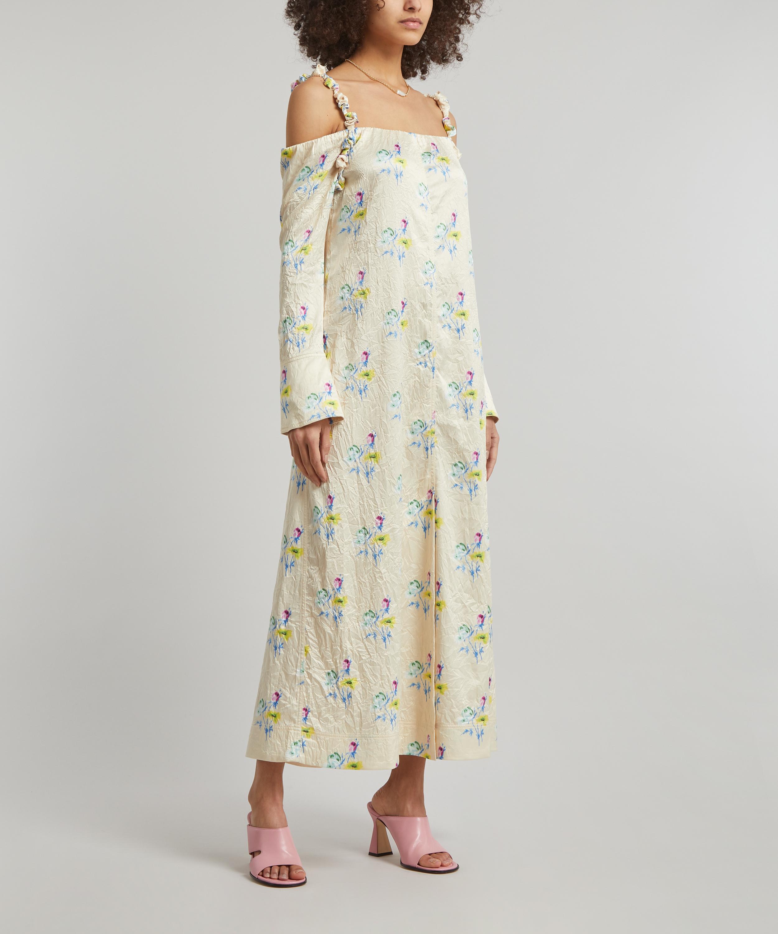 Ganni Crinkled Satin Maxi Dress | Liberty