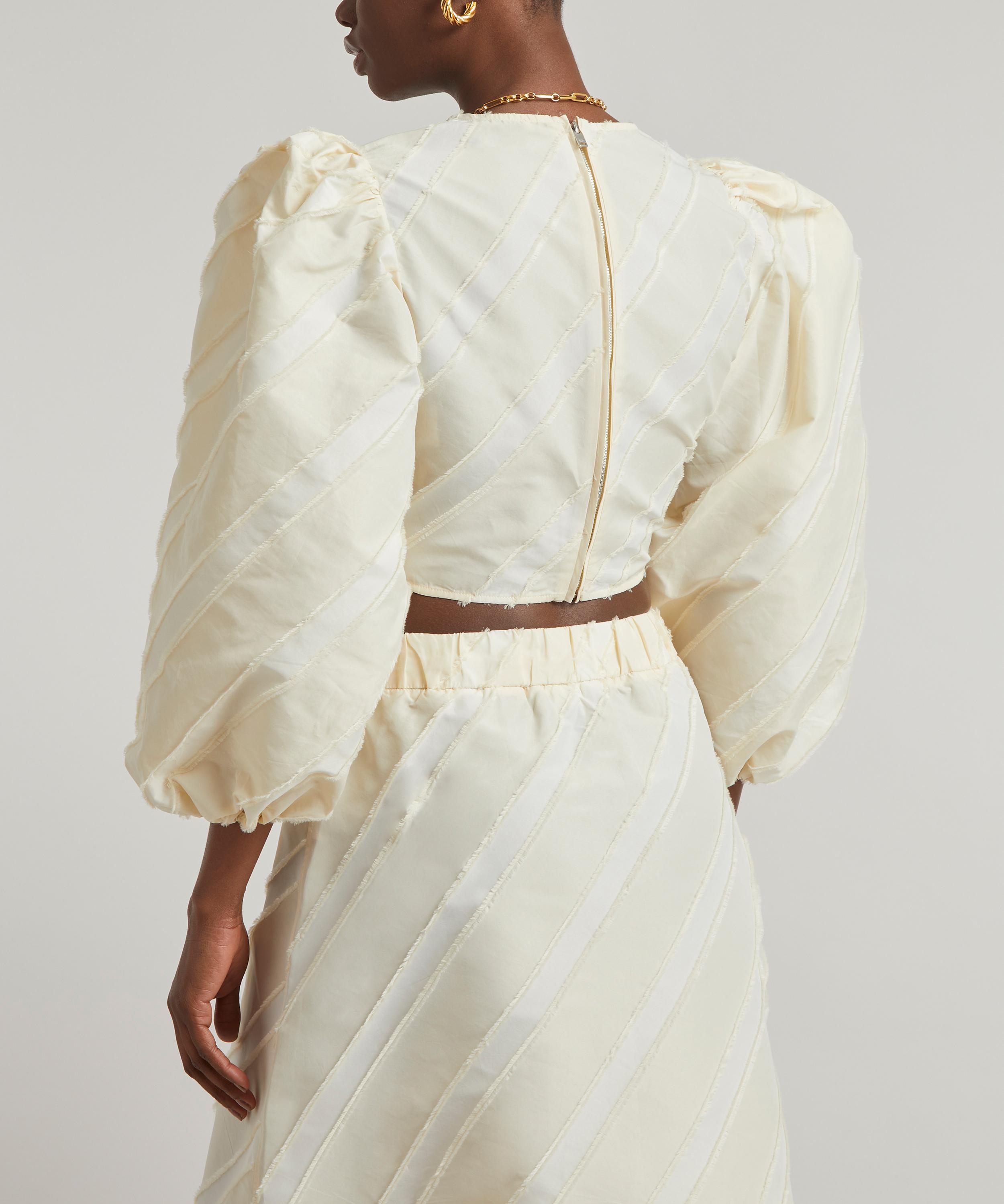 Ganni - Taffeta Cropped Blouse image number 3