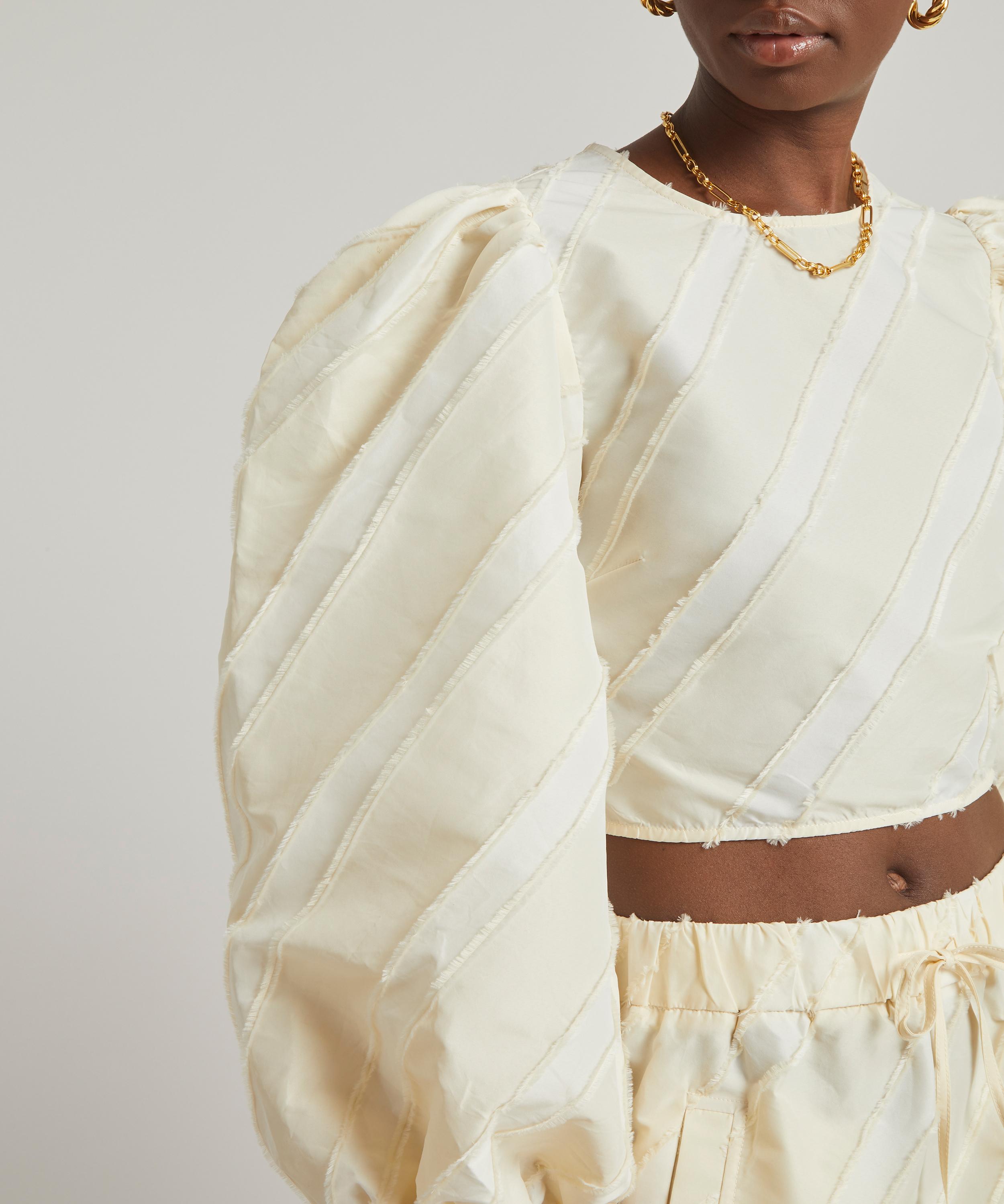 Ganni - Taffeta Cropped Blouse image number 4