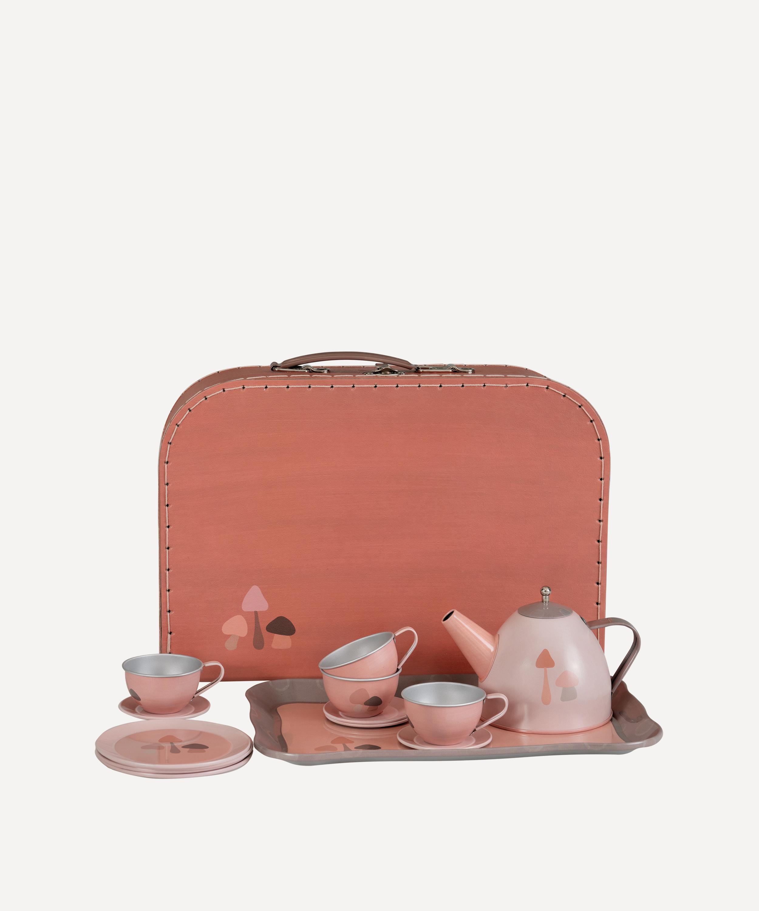  Stoneware Mushroom Tea-for-One Set