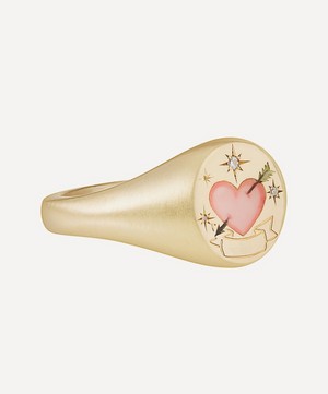 Cece Jewellery - 18ct Gold The Love Me Forever Diamond Signet Ring image number 2