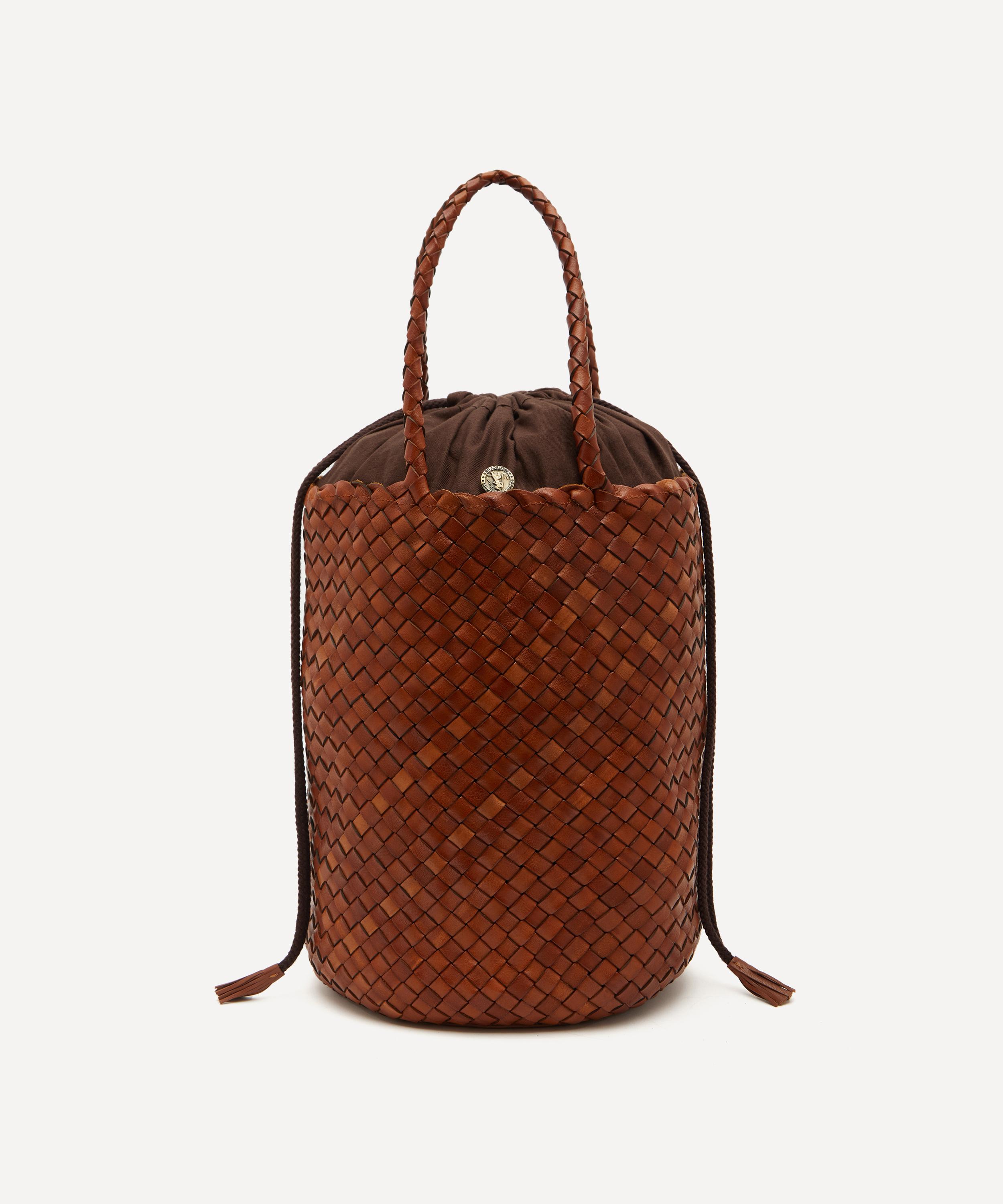 Woven discount bucket bag