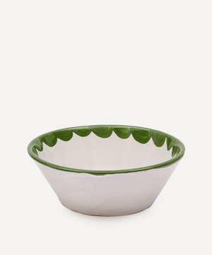 Late Afternoon - Green Scallop Bowl image number 0