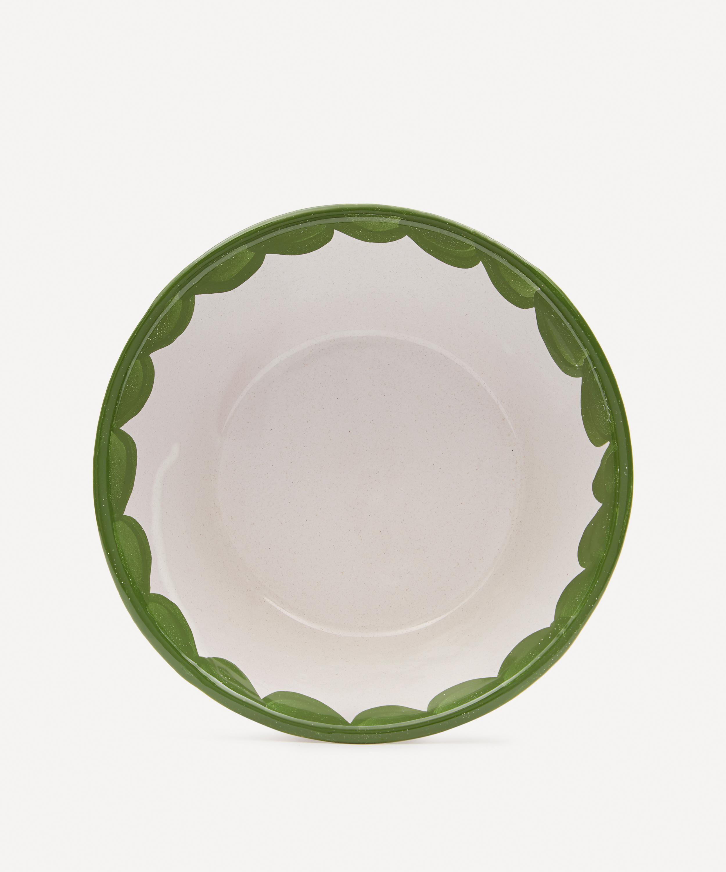 Late Afternoon - Green Scallop Bowl image number 1