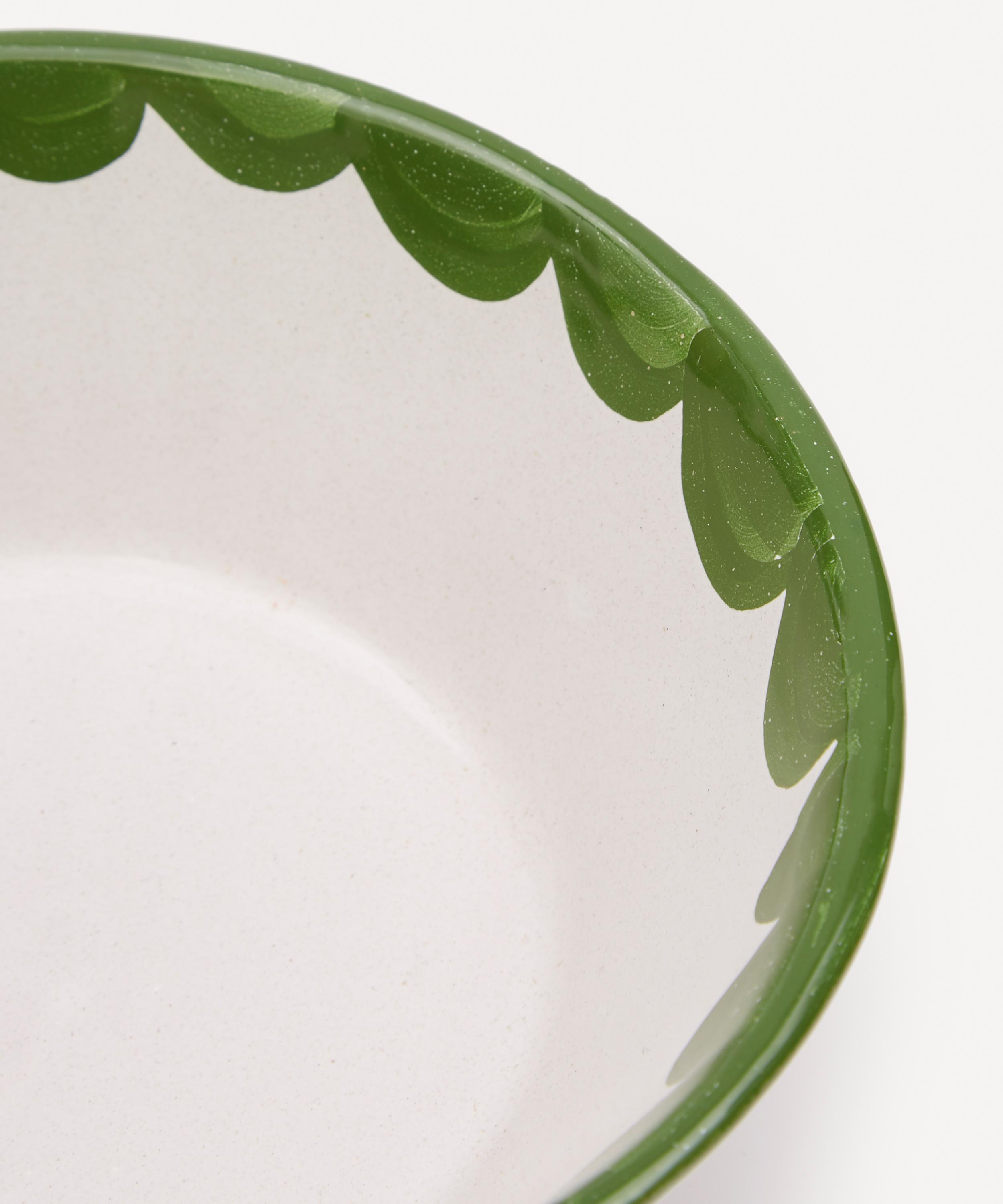 Late Afternoon - Green Scallop Bowl image number 3