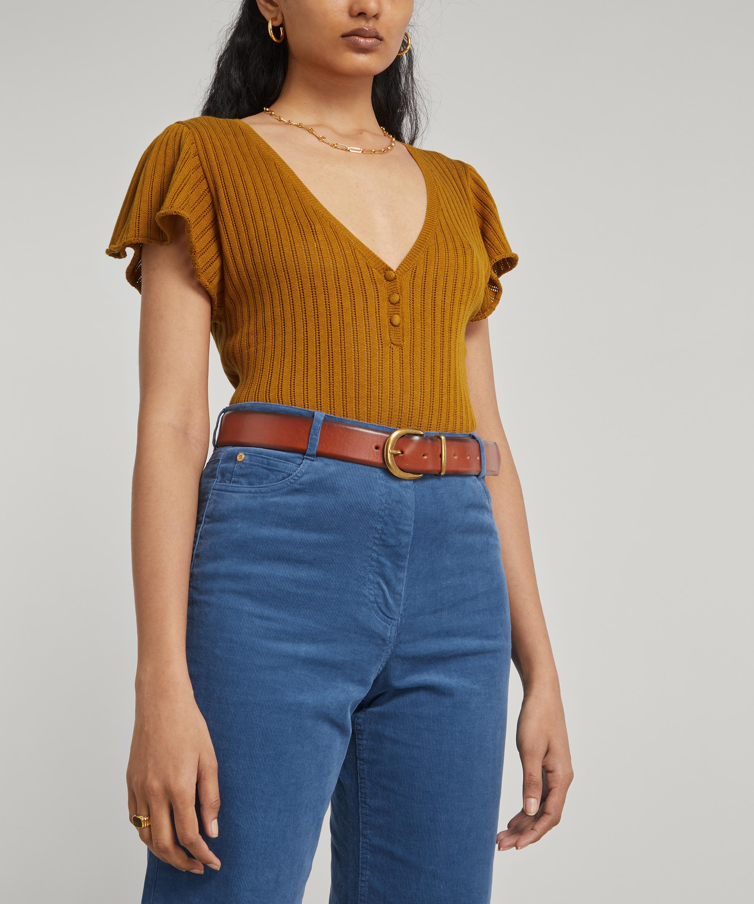 Liberty Knit Top Yellow, Cropped Knit Top