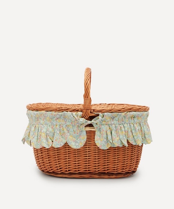 Coco & Wolf - Michelle Pistachio Oval Wicker Picnic Basket image number null