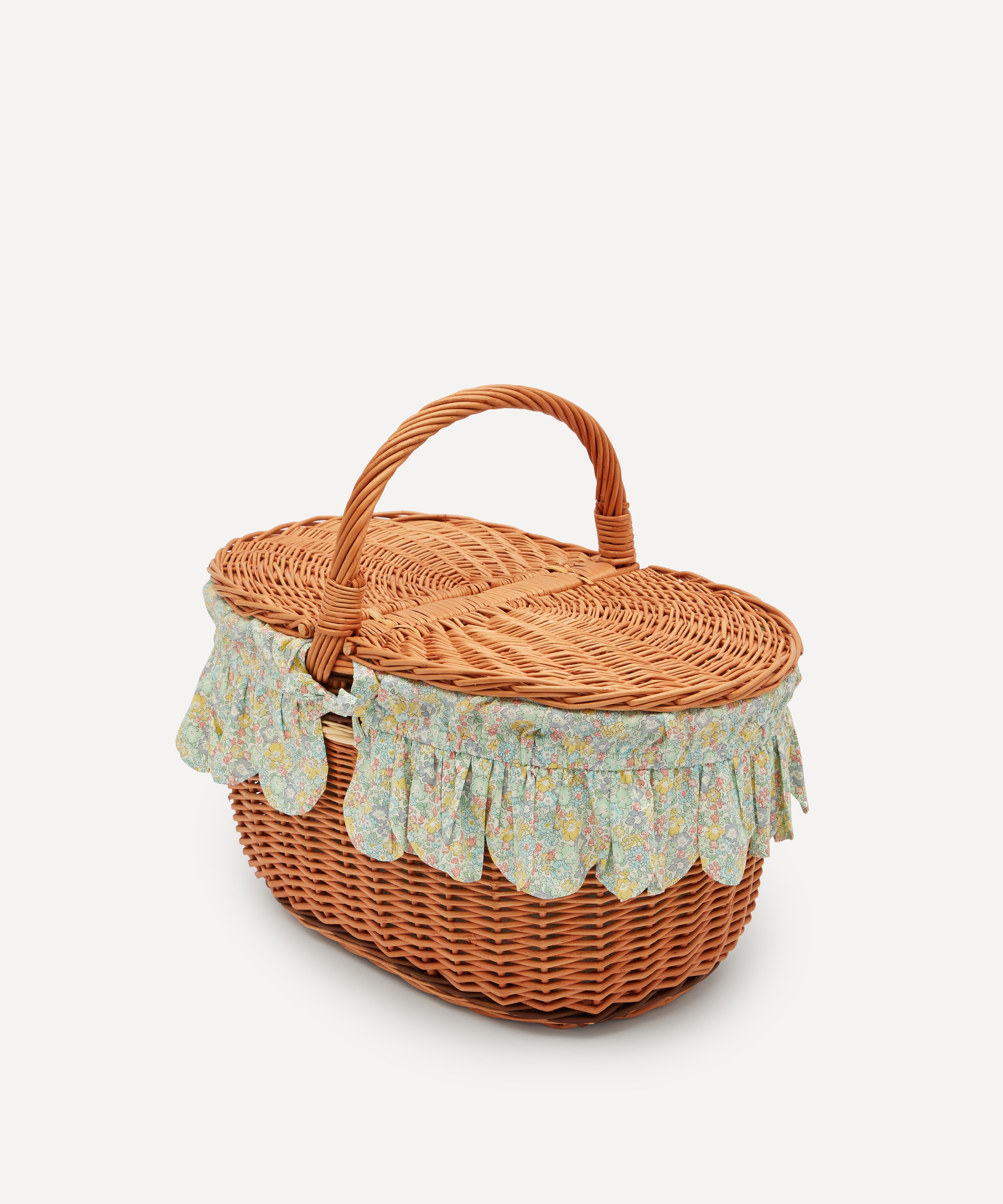 Coco & Wolf - Michelle Pistachio Oval Wicker Picnic Basket image number 1