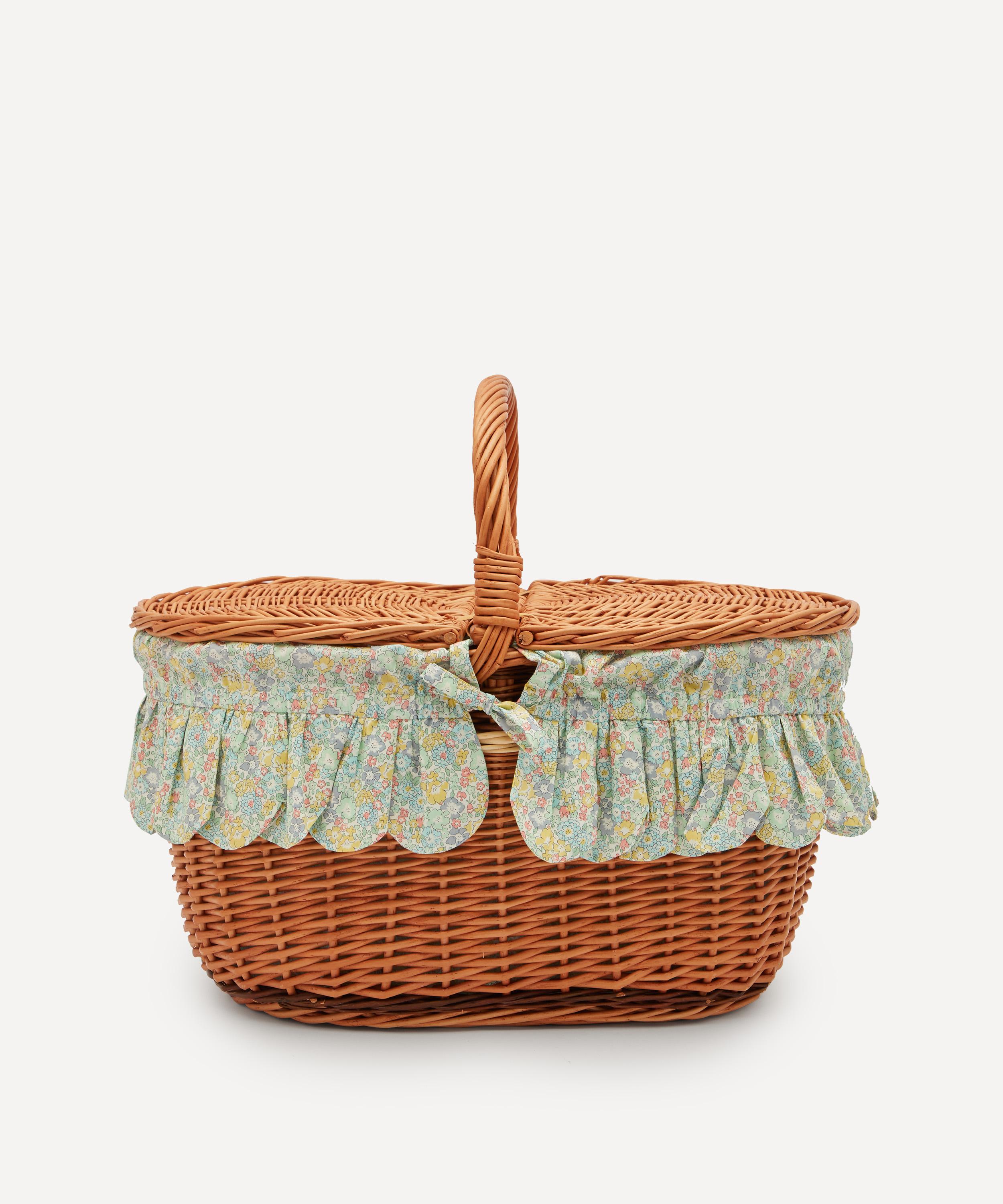 Coco & Wolf - Michelle Pistachio Oval Wicker Picnic Basket image number 2