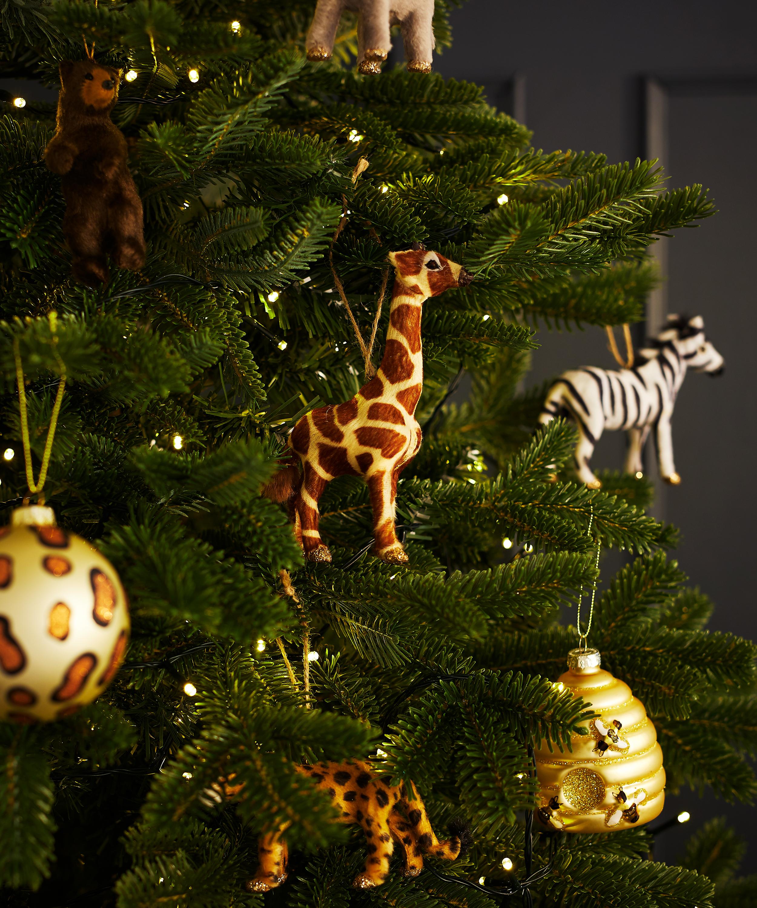 Christmas - Faux Fur Giraffe Ornament image number 1