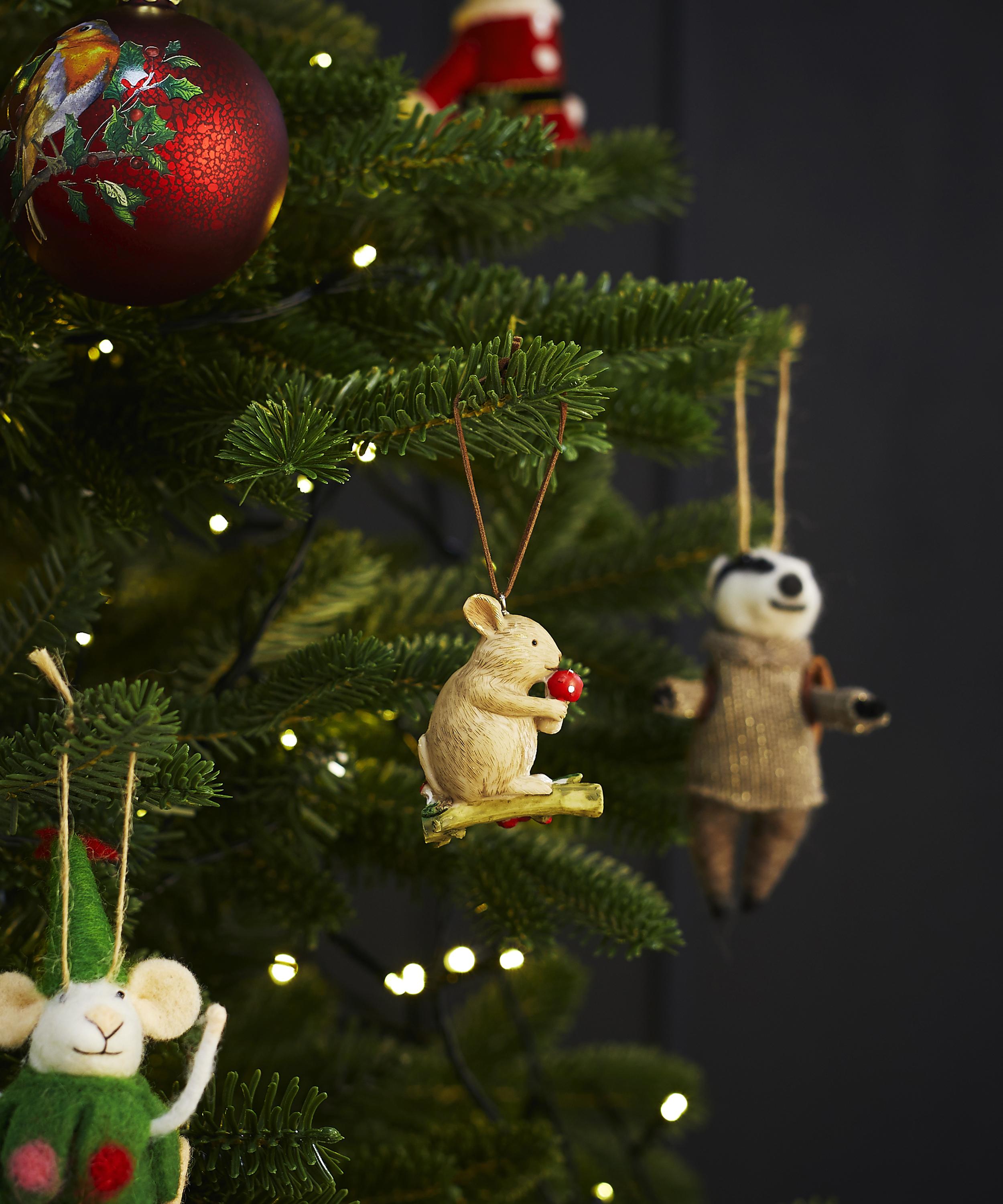 Christmas - Mouse on Twig Ornament image number 1
