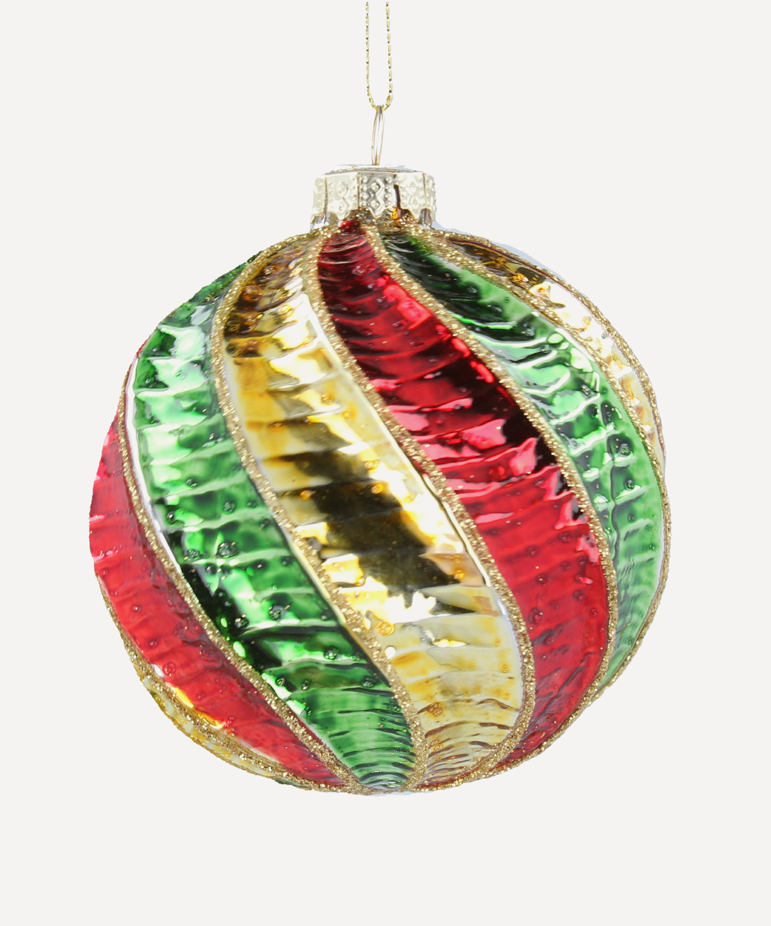 Christmas - Glass Spiral Bauble image number 0