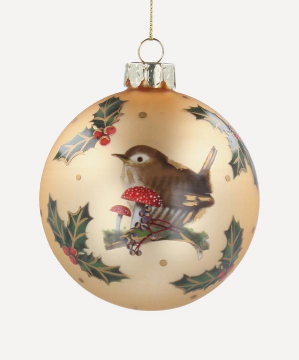 Christmas - Glass Wren and Holly Bauble image number null