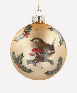 Christmas - Glass Wren and Holly Bauble image number 0