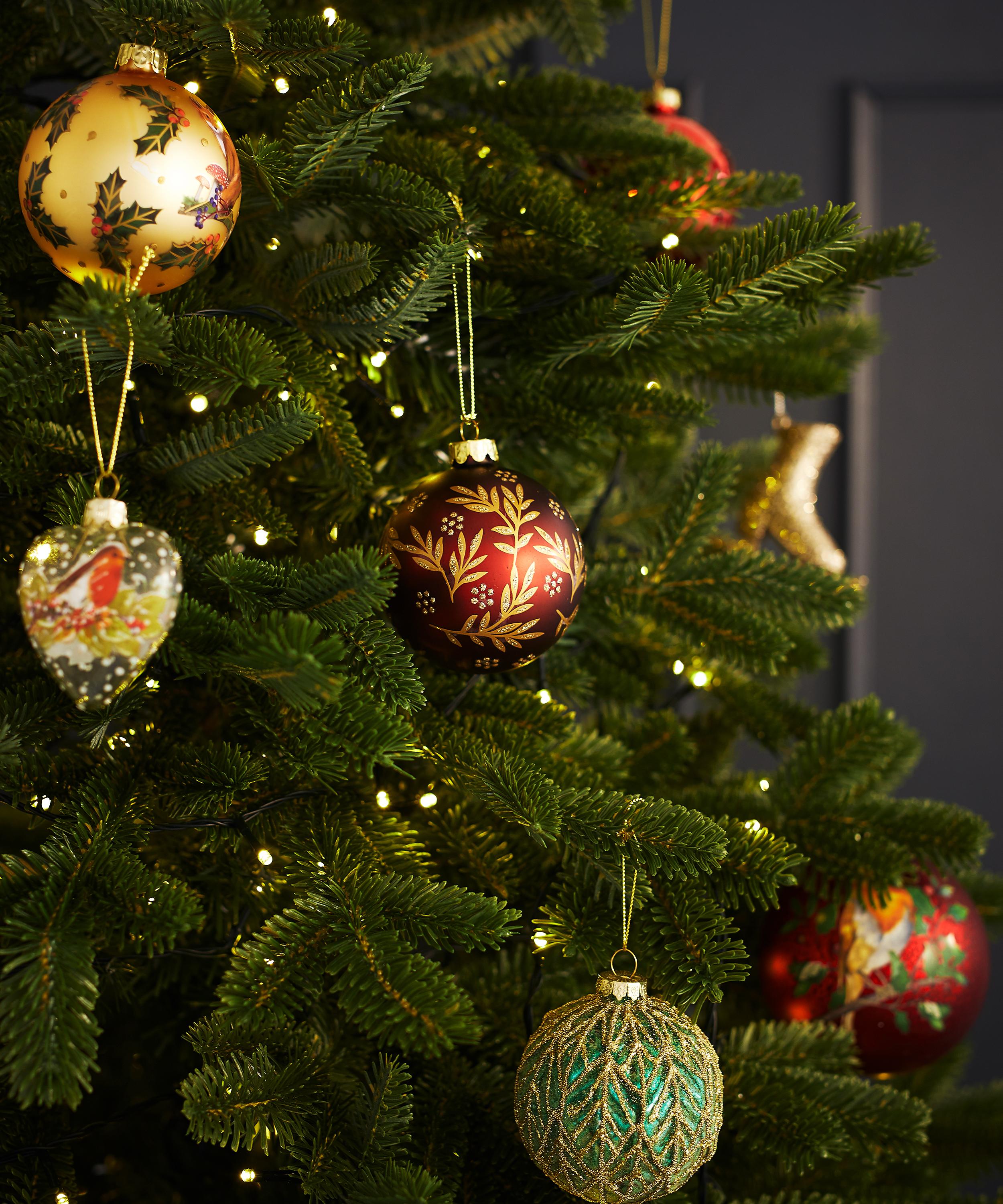 Christmas - Glass Gold Leaf Bauble image number 1