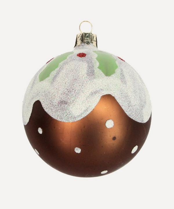 Christmas - Glass Christmas Pudding Bauble image number null