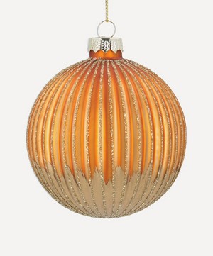 Christmas - Glass Two-Tone Ribbed Bauble image number 0