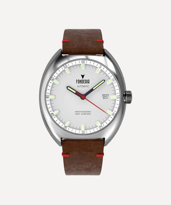 Fonderia Lab - Taliedo Automatic White Leather Watch