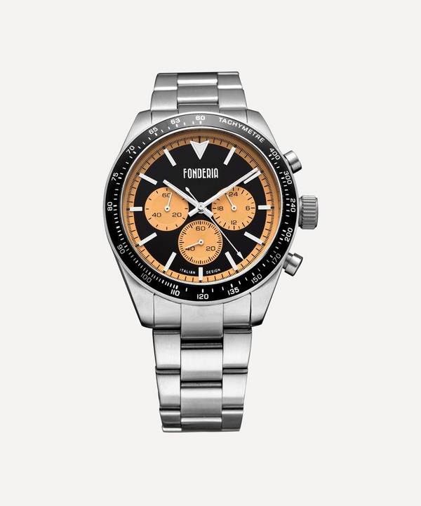 Fonderia Lab - Saltspeeder Orange Silver Stainless Steel Bracelet Watch