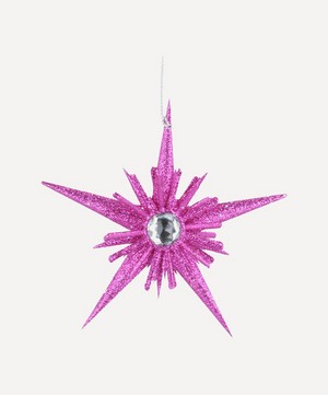 Christmas - Glitter Diamanté Star Ornament image number 0