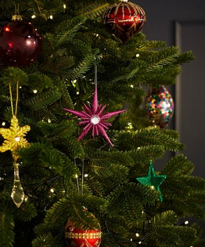 Christmas - Glitter Diamanté Star Ornament image number 1
