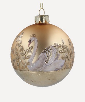 Christmas - Glass Swan Bauble image number 0