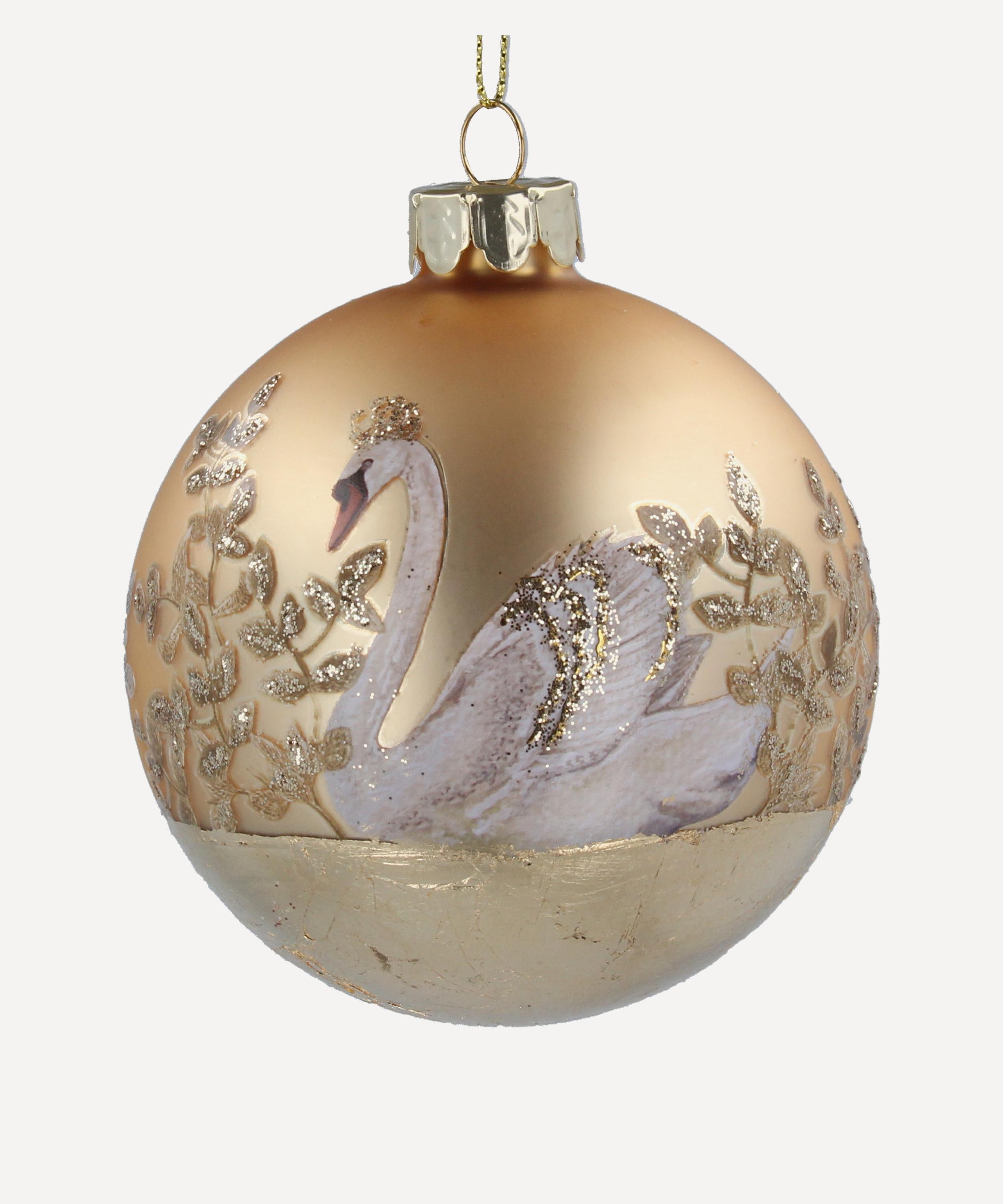 Christmas - Glass Swan Bauble image number 0