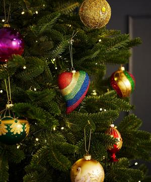 Christmas - Rainbow Glitter Heart Ornament image number 1