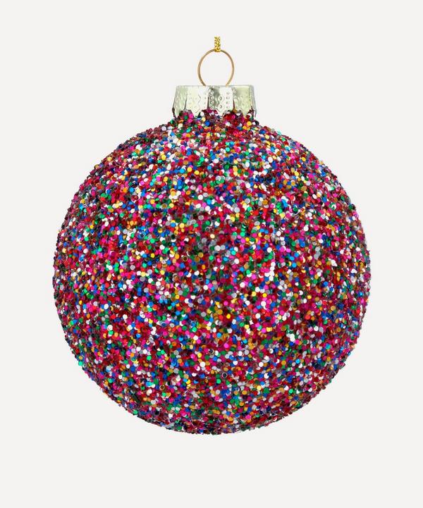 Christmas - Glass Glitter Bauble image number null