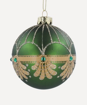 Christmas - Glass Jewel Scallop Bauble image number 0