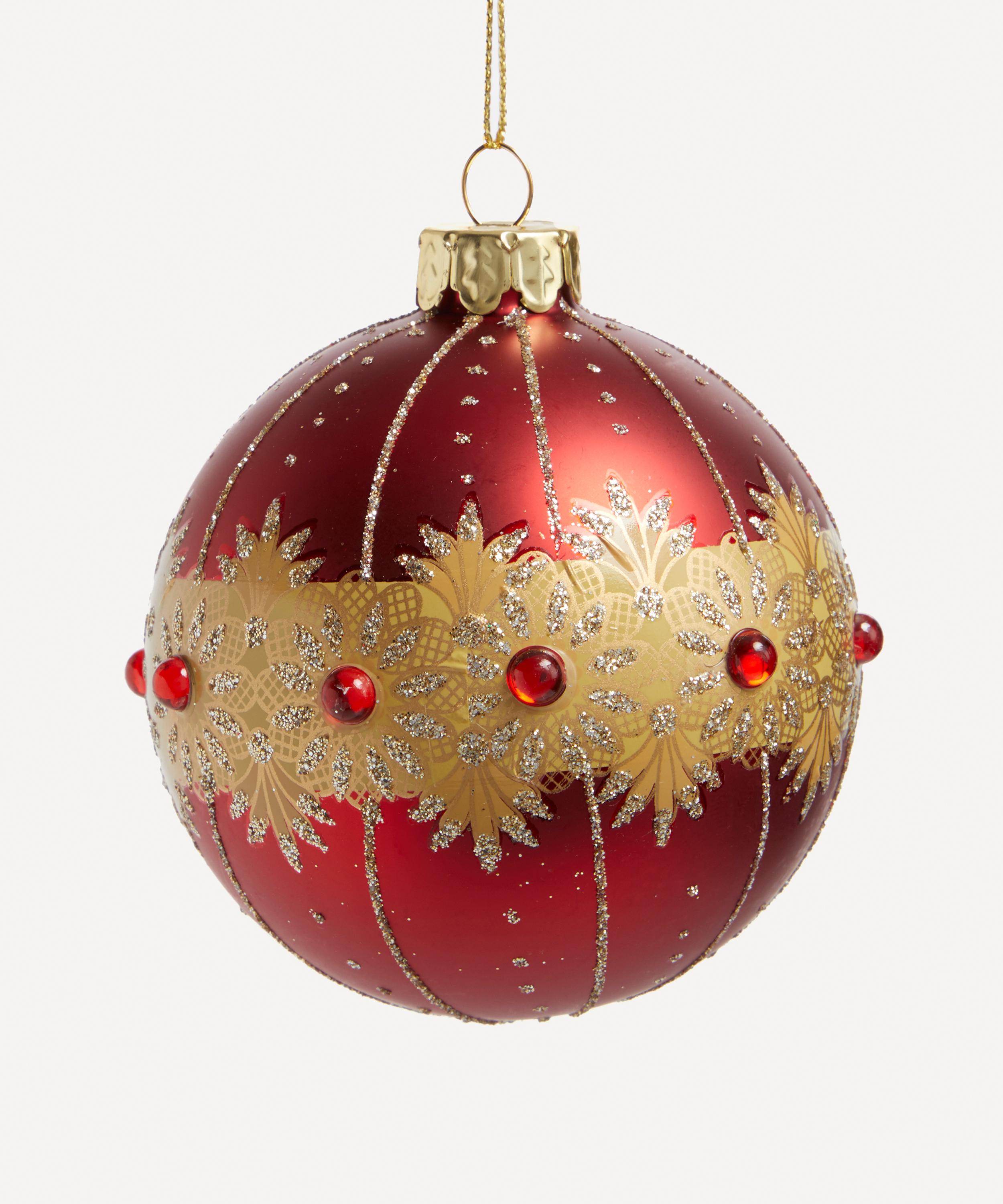 Christmas - Matte Glass Jewel Band Bauble image number 0
