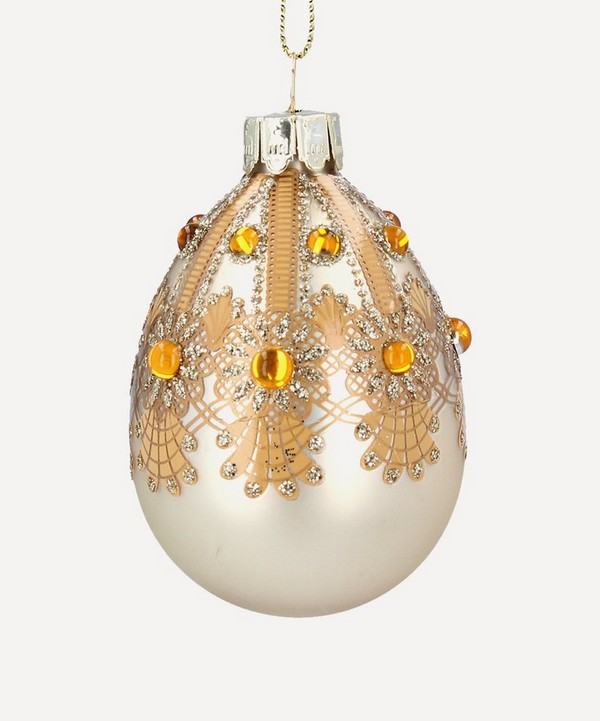 Christmas - Glass Jewelled Egg Bauble image number null