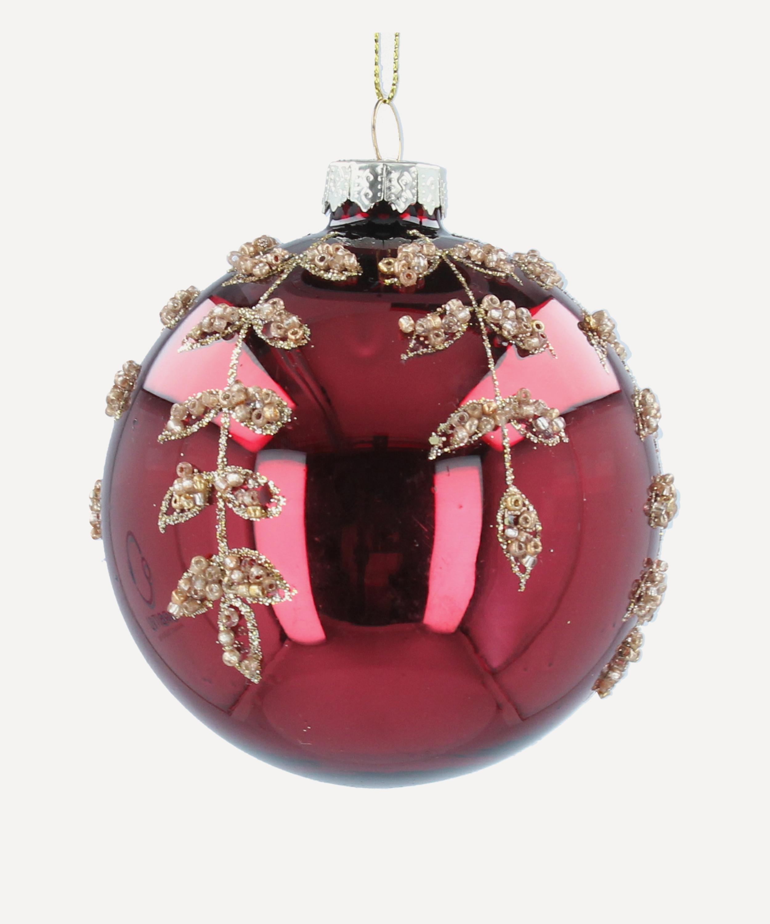 Christmas - Glass Leaf Bauble image number 0