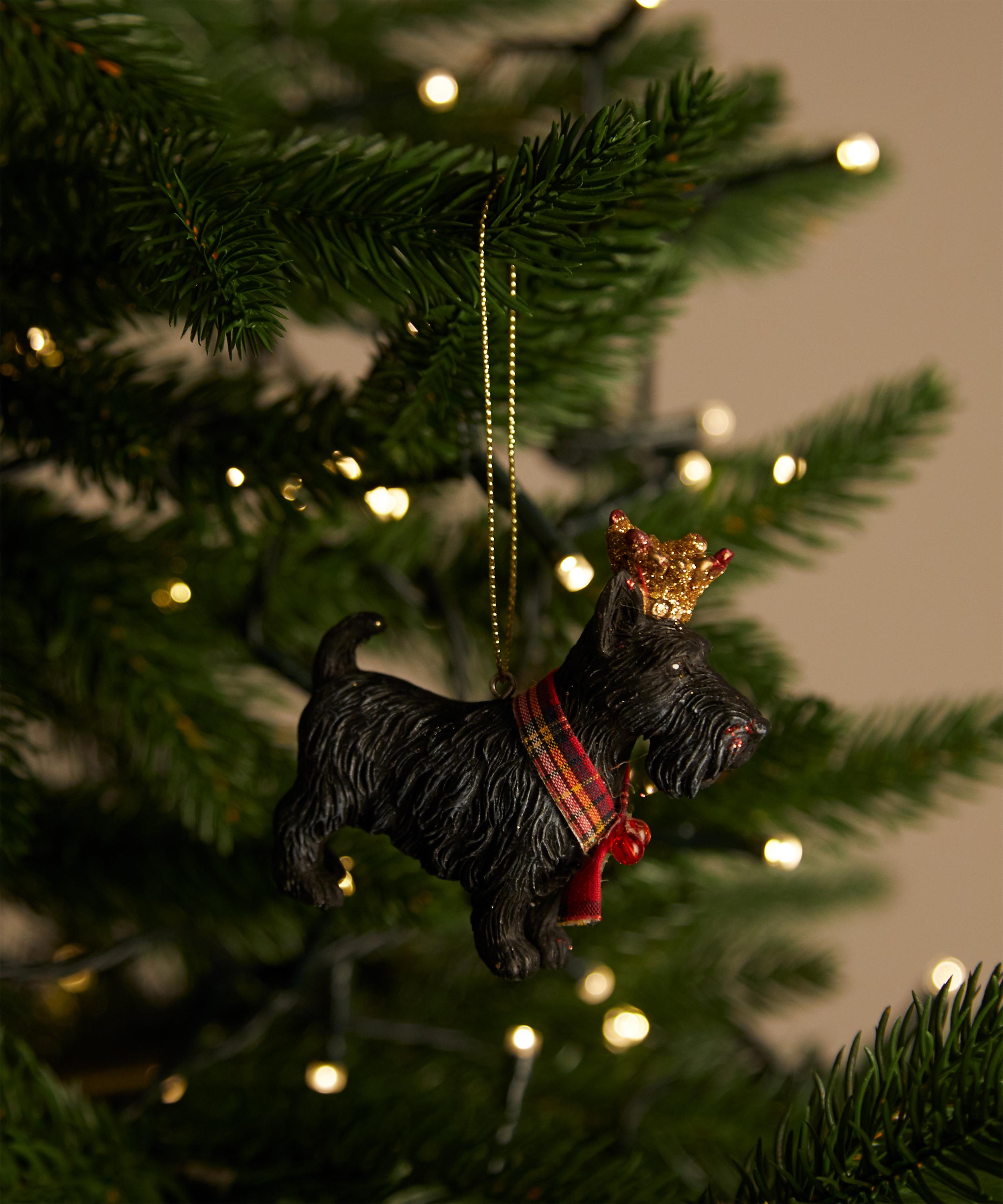 Christmas - Scottie Dog with Crown Decoration image number 1