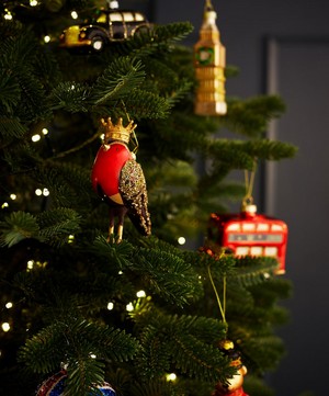 Christmas - Glass Crowned Robin Ornament image number 1