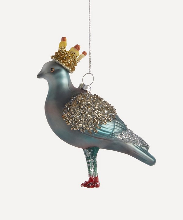 Christmas - Glass Pigeon Ornament image number null