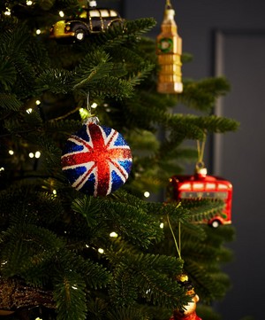 Christmas - Glitter Union Jack Flag Bauble image number 1