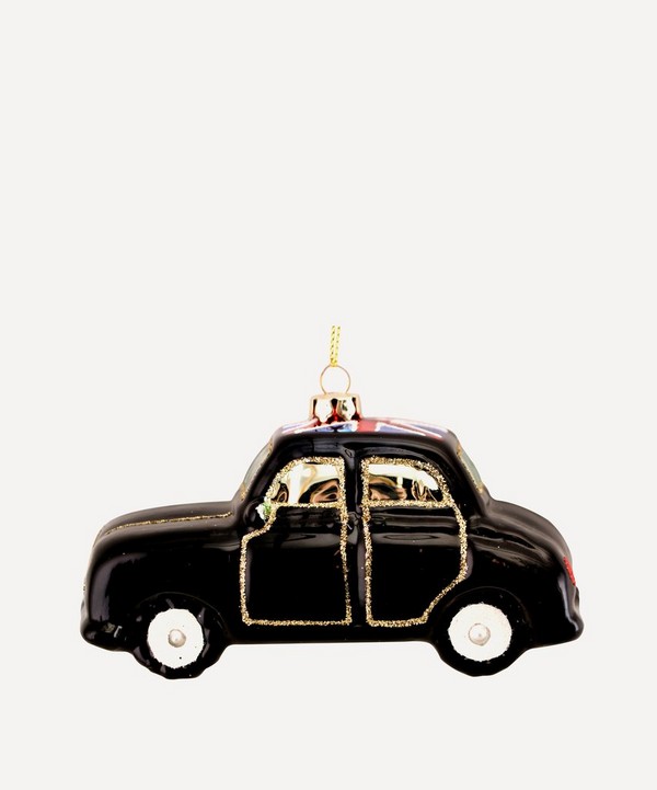 Christmas - Glass London Taxi Ornament image number null