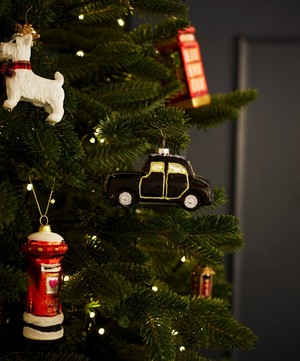 Christmas - Glass London Taxi Ornament image number 1