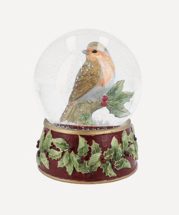 Christmas - Musical Robin Snow Globe Decoration image number null