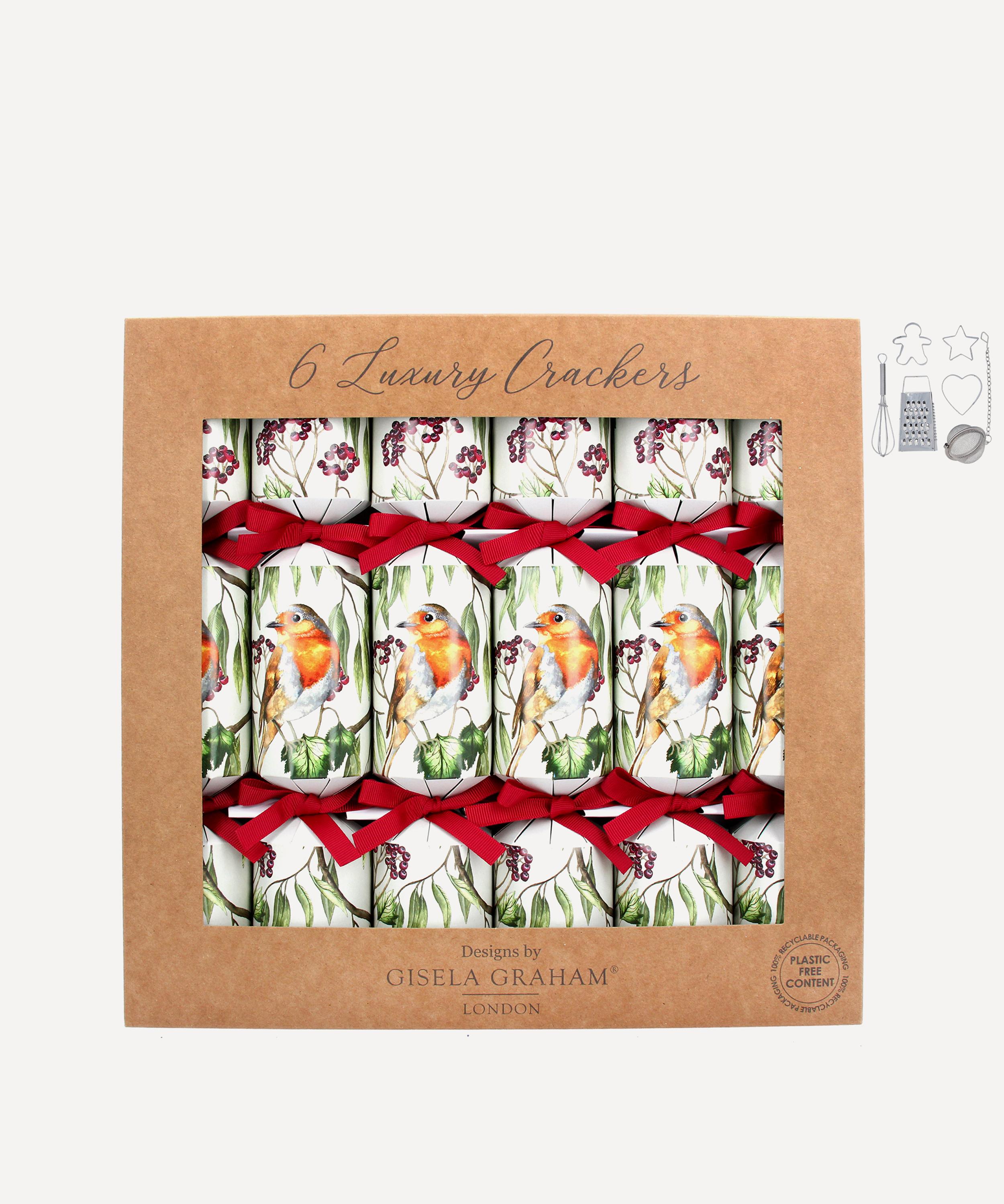 Christmas - Box of Six Robin Christmas Crackers image number 0