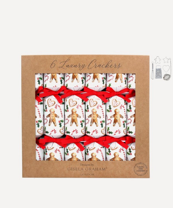 Christmas - Box of Six Gingerbread Man Christmas Crackers image number null