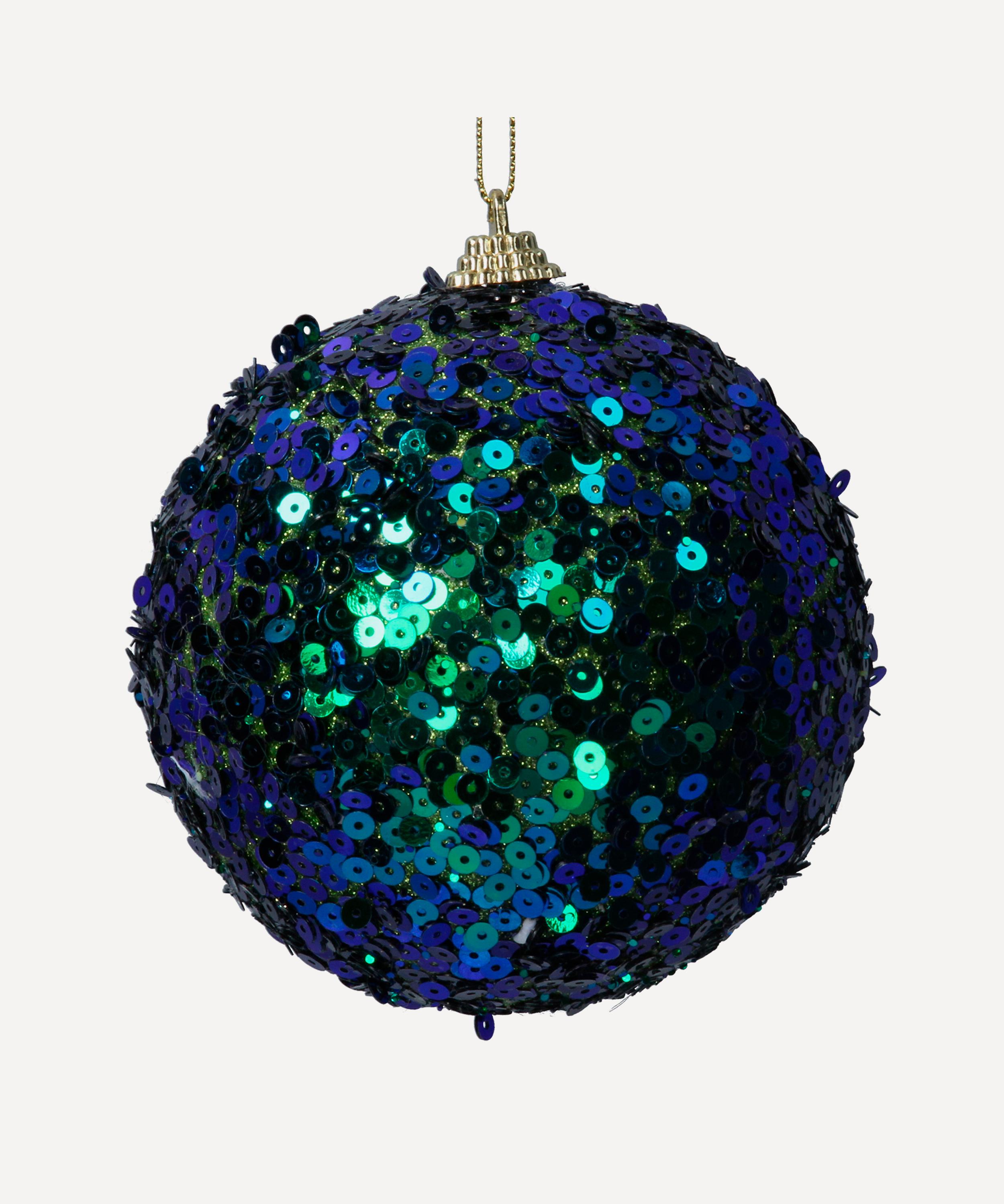 Christmas - Peacock Sequin Bauble image number 0