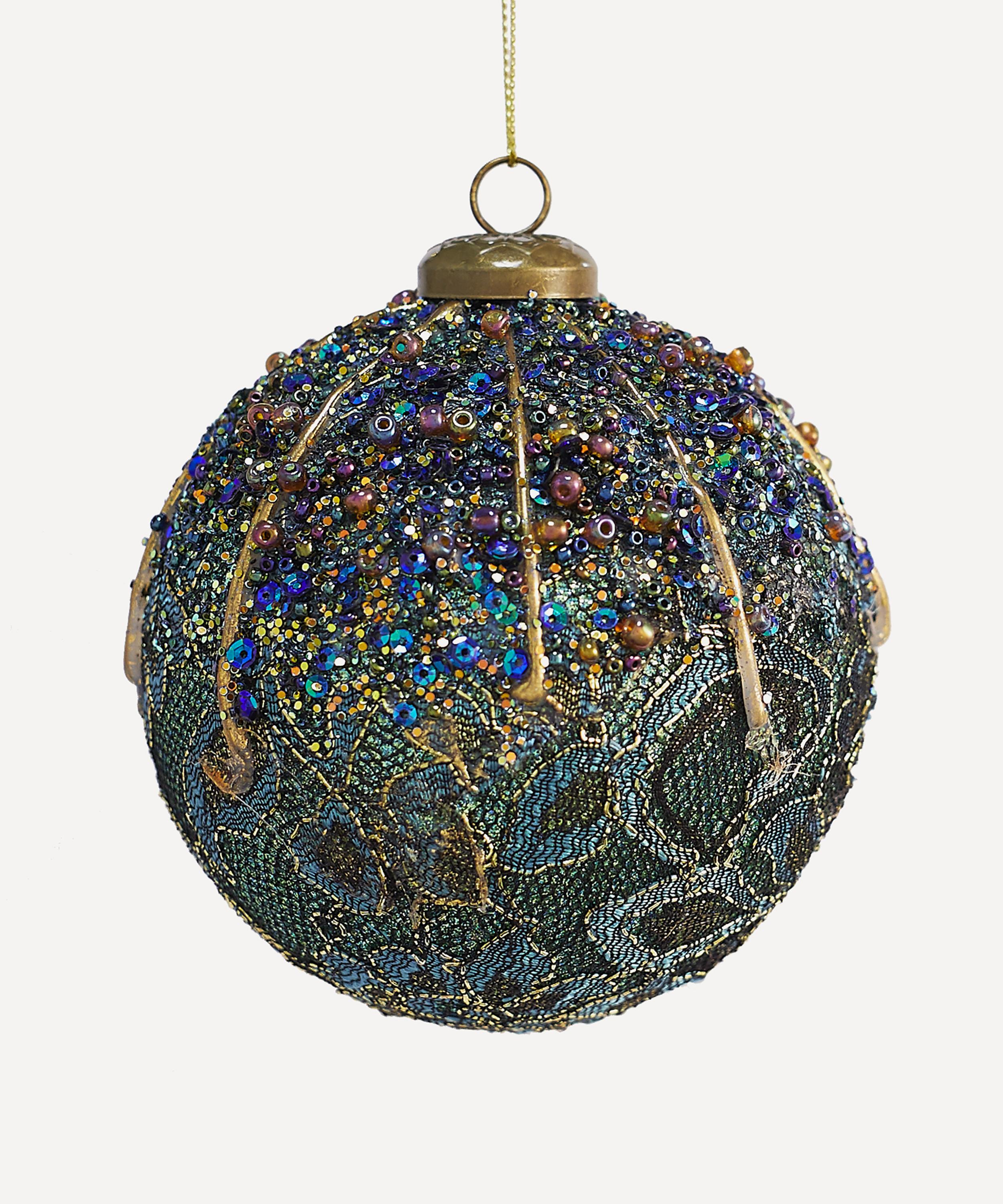 Christmas - Beaded Flower Bauble image number 0