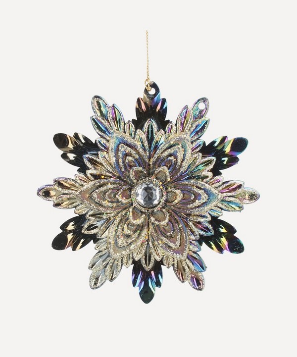 Christmas - Peacock Layered Snowflake Ornament image number null