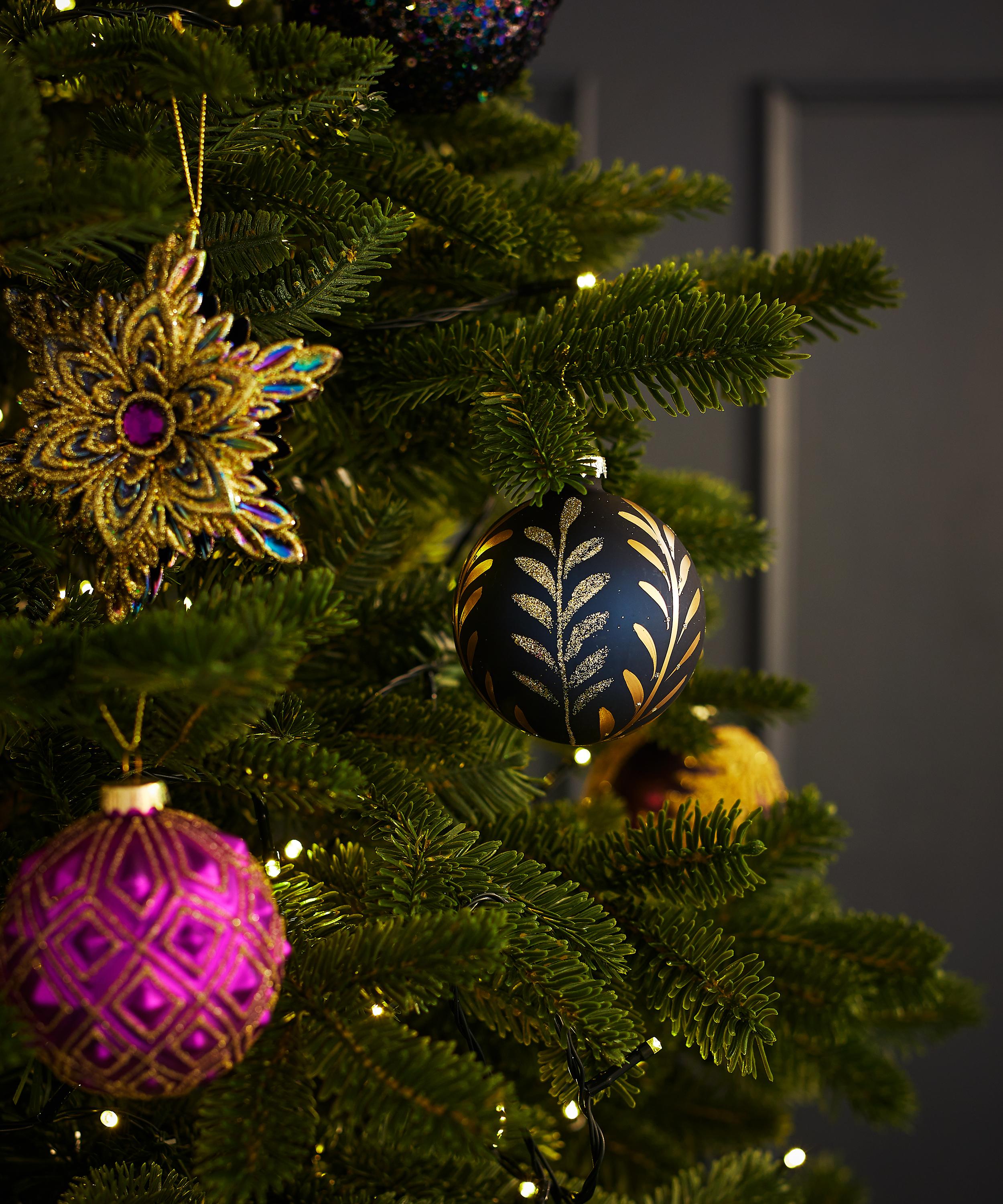 Christmas - Glass Gold Leaf Bauble image number 1